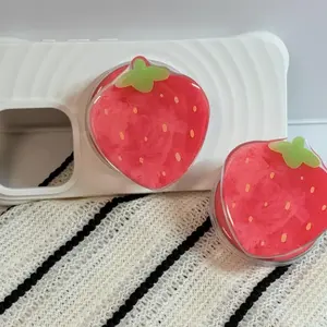 Strawberry MagSafe Phone GripStrawberry Magnetic Fruit Style Phone HolderKawaii Kindle GripCute Phone AccessoryCharmKindle Stand