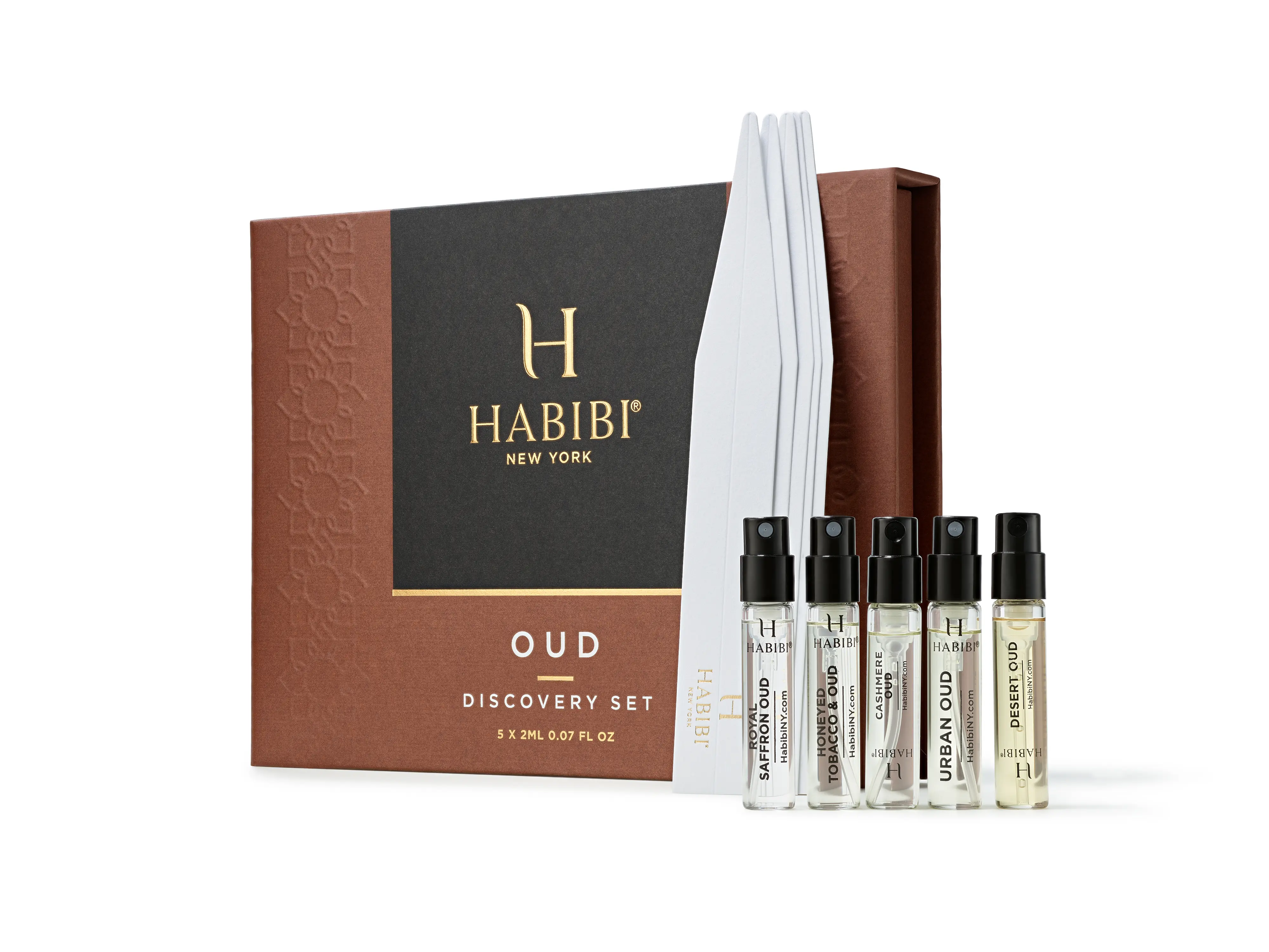 honeyed tobacco & oud habibi ny HABIBI NEW YORK Oud-Based Fragrance Discovery Multi-Pack, Sample Size,  Unisex Use Fragrance Set for Women & Men