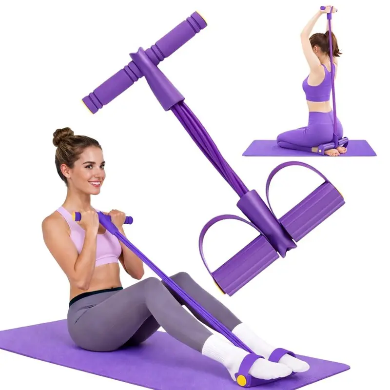 Pilates Resistance Band Kit - Portable Home Workout Set With Multiple Resistance Levels