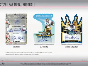 2026 Leaf Metal Football Hobby Box Sealed