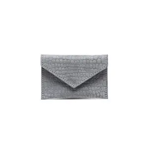 Vesper Mini Card Case/ Grey Alligator Embossed