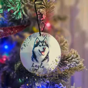 Personalized Christmas Ornaments for Pet Memorials - Customized Acrylic Decorations