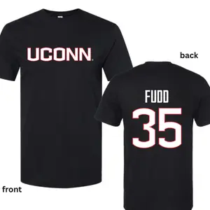 UConn Fudd 35 Basketball T-Shirt, Azzi Fudd Jersey Style Tee, Women’s Hoops Fan Shirt for Men Women, College Sports Game Day Outfit