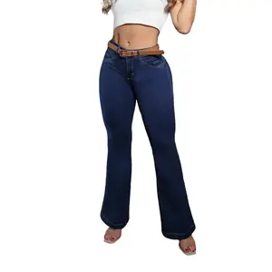 Bon bonup High-Waisted Tummy Control Jeans with Booty-Lifting Effect for Women Ultra-Comfortable Everyday Wear Colombian Design - Fit, Womenswear Bottom Style 8805