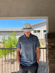 Travis Matthews Golf Polo - Men's Gray Patterned Shirt for Golfing Activities