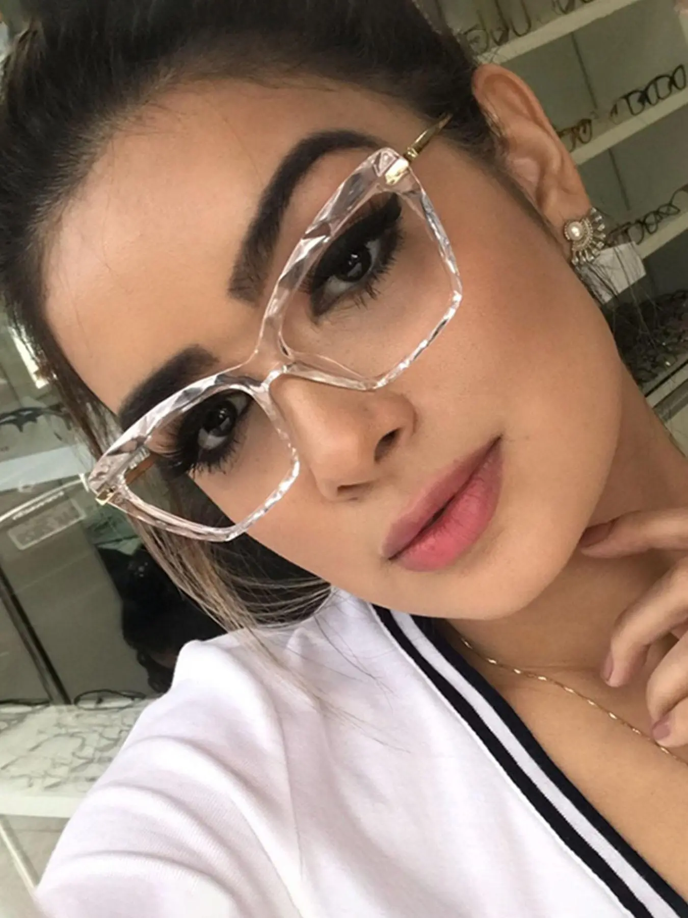 Vintage Cat Eye Frame Eyeglasses, Trendy Casual Anti Blue Light Eyeglasses for Women & Men, Fashion Eyeglasses for Work, Daily Clothing Decor, Perfect for Student Daily Use, Stylish Eyeglass, Fashion Eyewear
