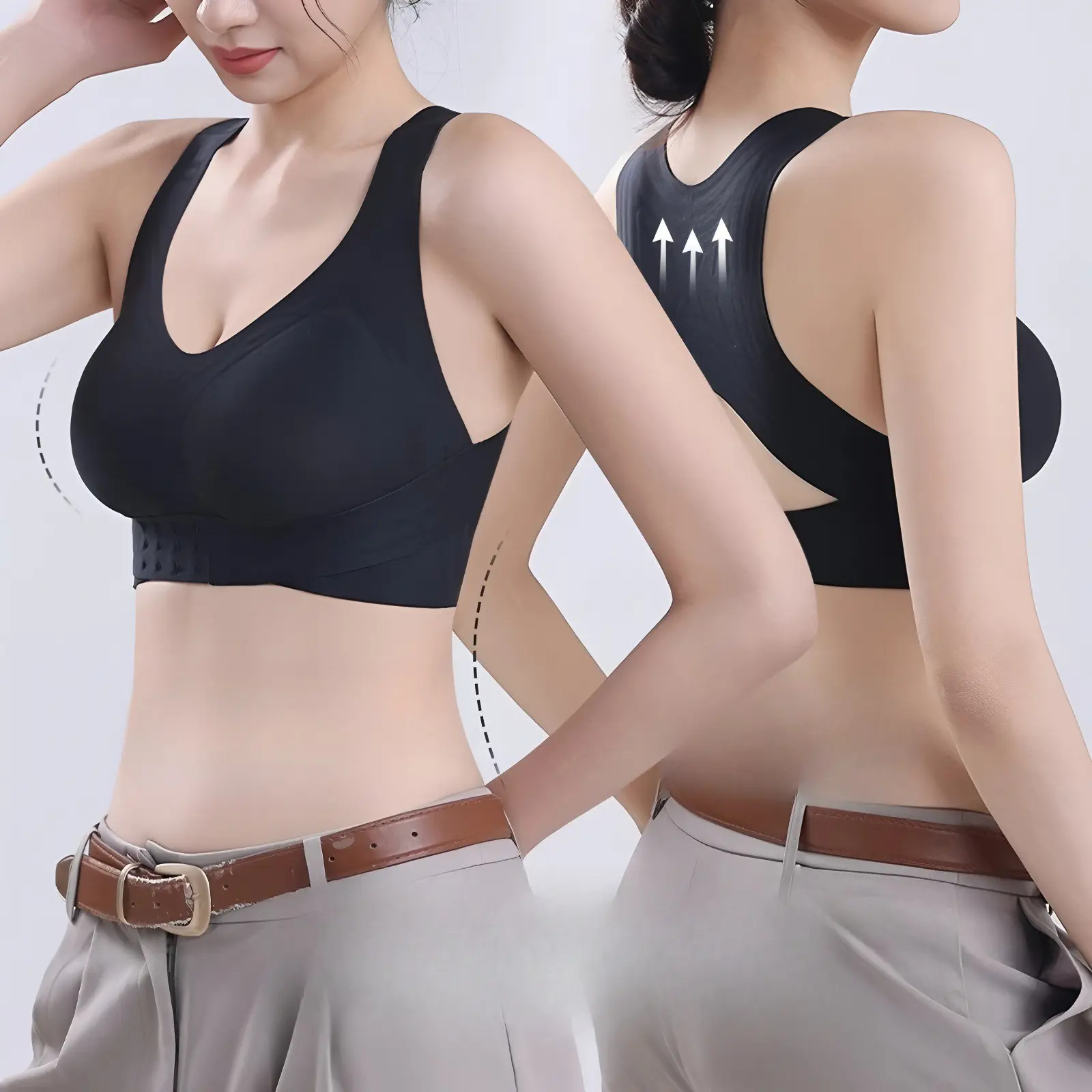 360° Posture Corrector Sports Bra - Seamless Wirefree, High-Impact Support | Women's Yoga Workout Fitness Training Clothes Yoga Activewear