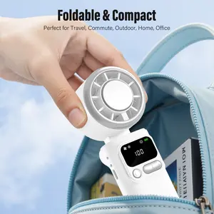 Portable Fan Handheld High-Speed Fan 199-Speed Adjustable Foldable Summer Travel Vacation Essential Outdoor Activities Cooling Fan