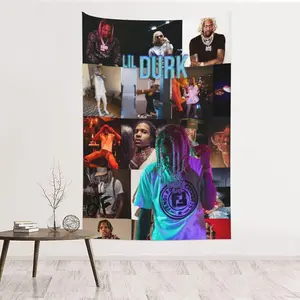 Wall Tapestry Lil Music Durks Polyester Art Decorative Wall Hanging for Homes, Dorms, and Apartments 60 X40 Inches