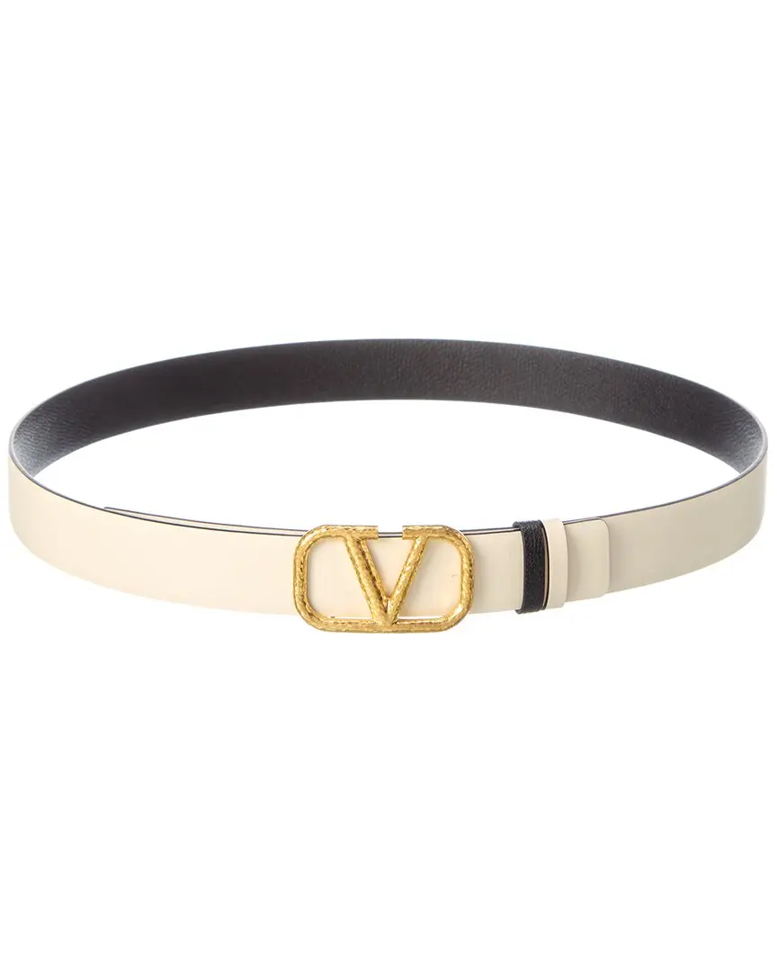 Valentino VLogo 30mm Reversible Leather Belt