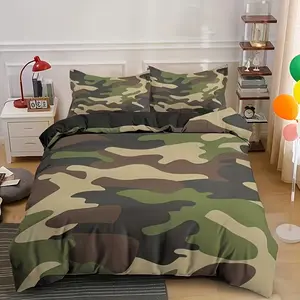 Fashion Down Comforter Set, Camouflage Print Bedding Set, Modern Bedding Set, Soft Breathable Down Comforter, Bedroom Guest Room Dorm Decor (1 Comforter + Pillowcases)