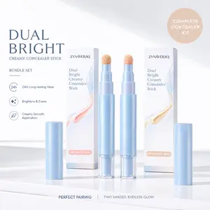Dual-Effect Concealer and Foundation Eye Concealer Full Coverage Matte Effect Long Lasting Flawless Filter HD Skin Foundation Vegan Concealer Stick Concealer Cosmetic Lightweight Makeup Combo