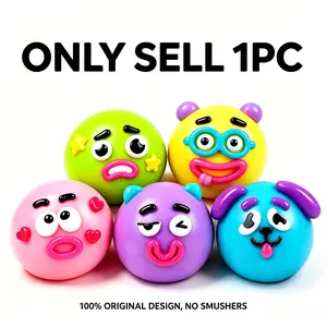 New Rainbow Pop Squishy Ball, Soft Moldable Slow Rise Sensory Stress Relief, Unisex Fidget Toy, Model Jy001, Ideal for Kids & Adults