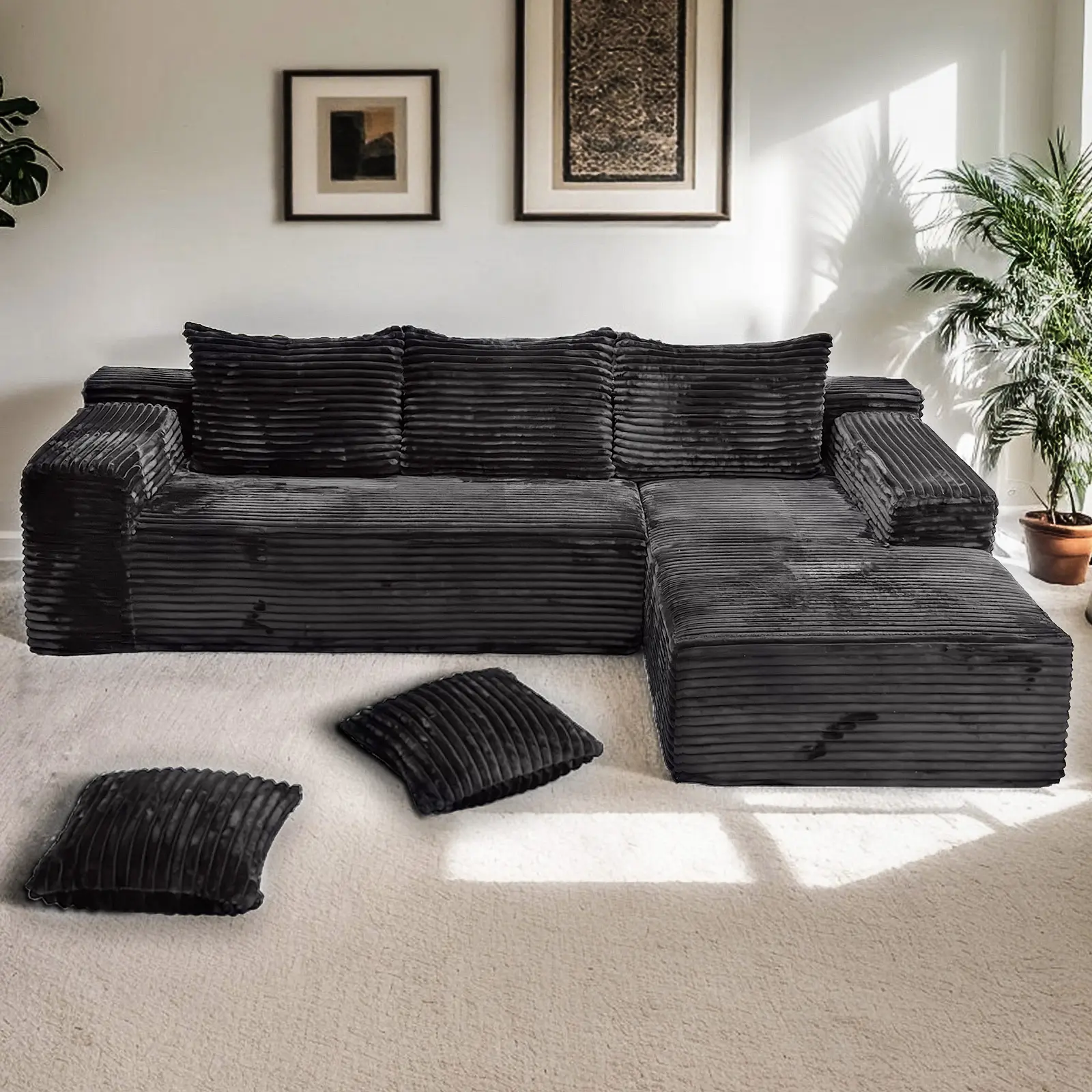 Dark gray-Right Chaise
