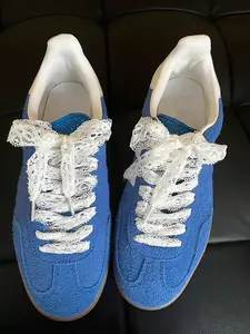 1 Pair Women’s White Lace Bow Hollow Out Shoelaces – 120cm Decorative Laces for Sneakers, Trainers, Canvas, Flats & Wedding Shoes