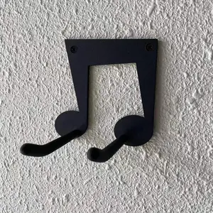 Guitar & Ukulele Wall Mount - Steel Hangers for Bass, Violin, Black