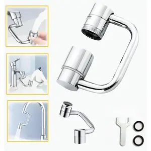 Rotatable Faucet Aerator Extension - for Effortless, All-Angle Control, Rotating Swivel Faucet Aerator Extender, Kitchen Bathroom Sink Faucets Sprayer Attachment with 2 Mode Splash