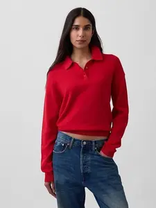 GAP Classic Relaxed Polo Sweater in Premium 100% Cotton