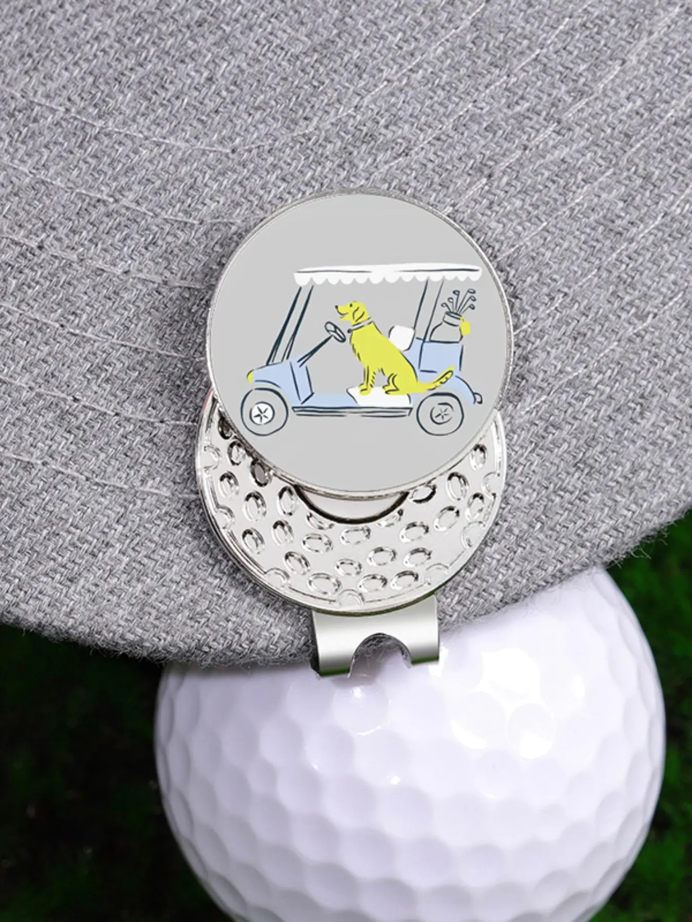 Cute Cartoon Dog Design Golf Hat Clip, Casual Golf Ball Marker, Magnetic Golf Cap Clip, Fashion Accessories for Men & Women, Golf Accessory, Golf Casual Style