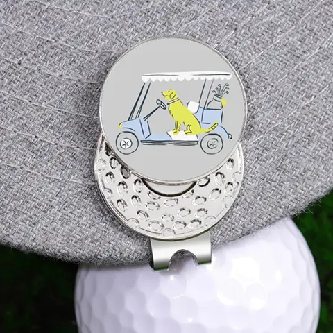 Cute Cartoon Dog Design Golf Hat Clip, Casual Golf Ball Marker, Magnetic Golf Cap Clip, Fashion Accessories for Men & Women, Golf Accessory, Golf Casual Style
