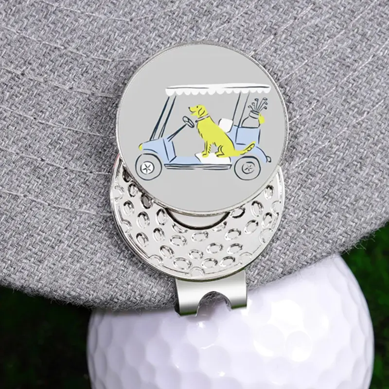 Cute Cartoon Dog Design Golf Hat Clip, Casual Golf Ball Marker, Magnetic Golf Cap Clip, Fashion Accessories for Men & Women, Golf Accessory, Golf Casual Style