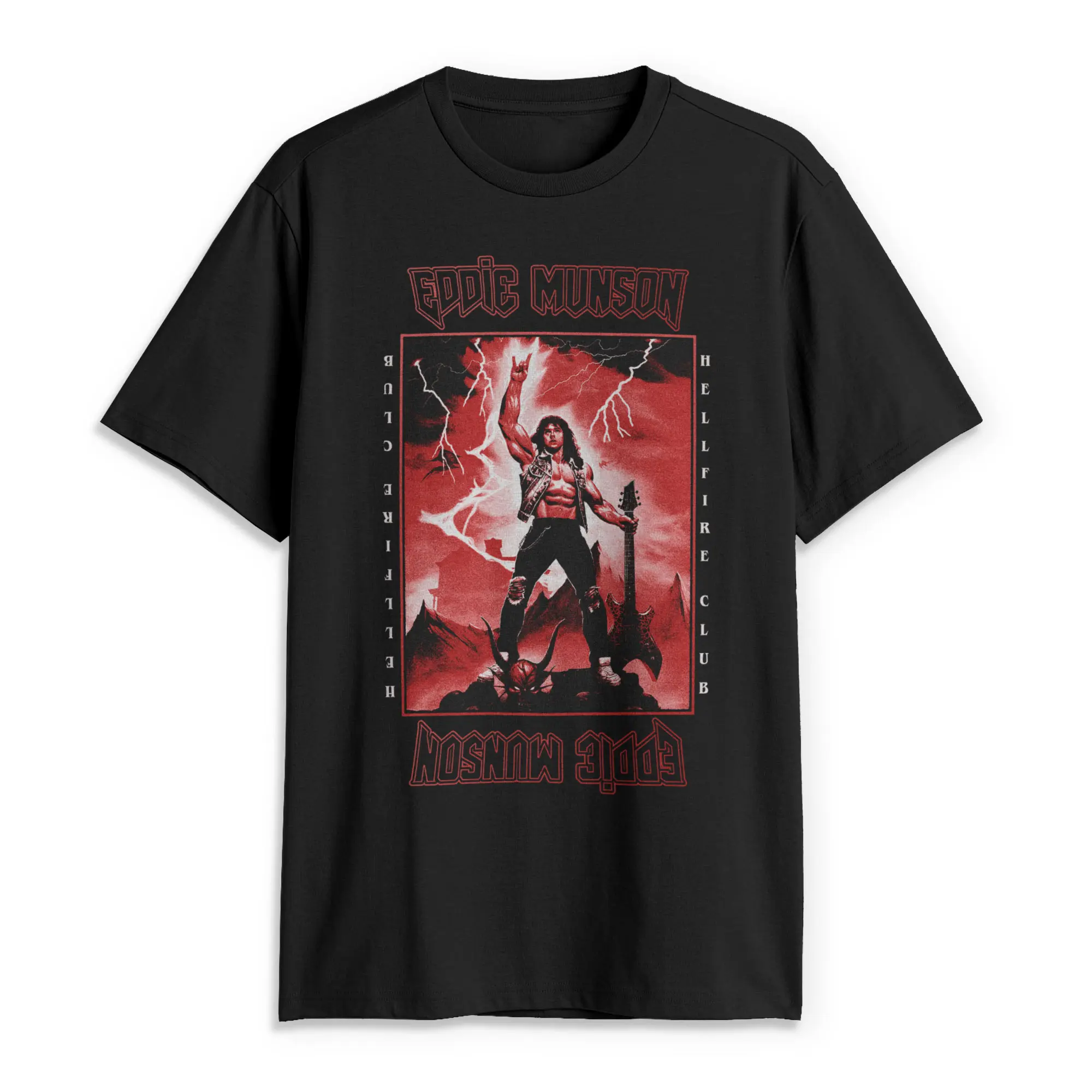 Men's Stranger Things Rockstar From Hellfire Club Eddie Munson T-Shirt