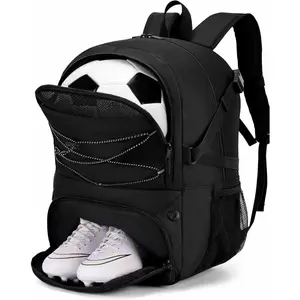 Soccer Backpack with Ball Holder &Soccer bag With Shoe Compartment, Water-Resistant Sports Bag for Soccer, Basketball, Football, Volleyball