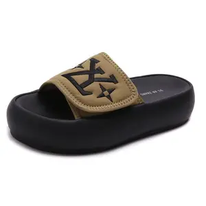 Classic Korean-Style Velcro Sandals for Women — 2025 Summer New Collection, Platform, Non-Slip Flip-Flops, Fashion Beach Shoes (Outerwear Style)