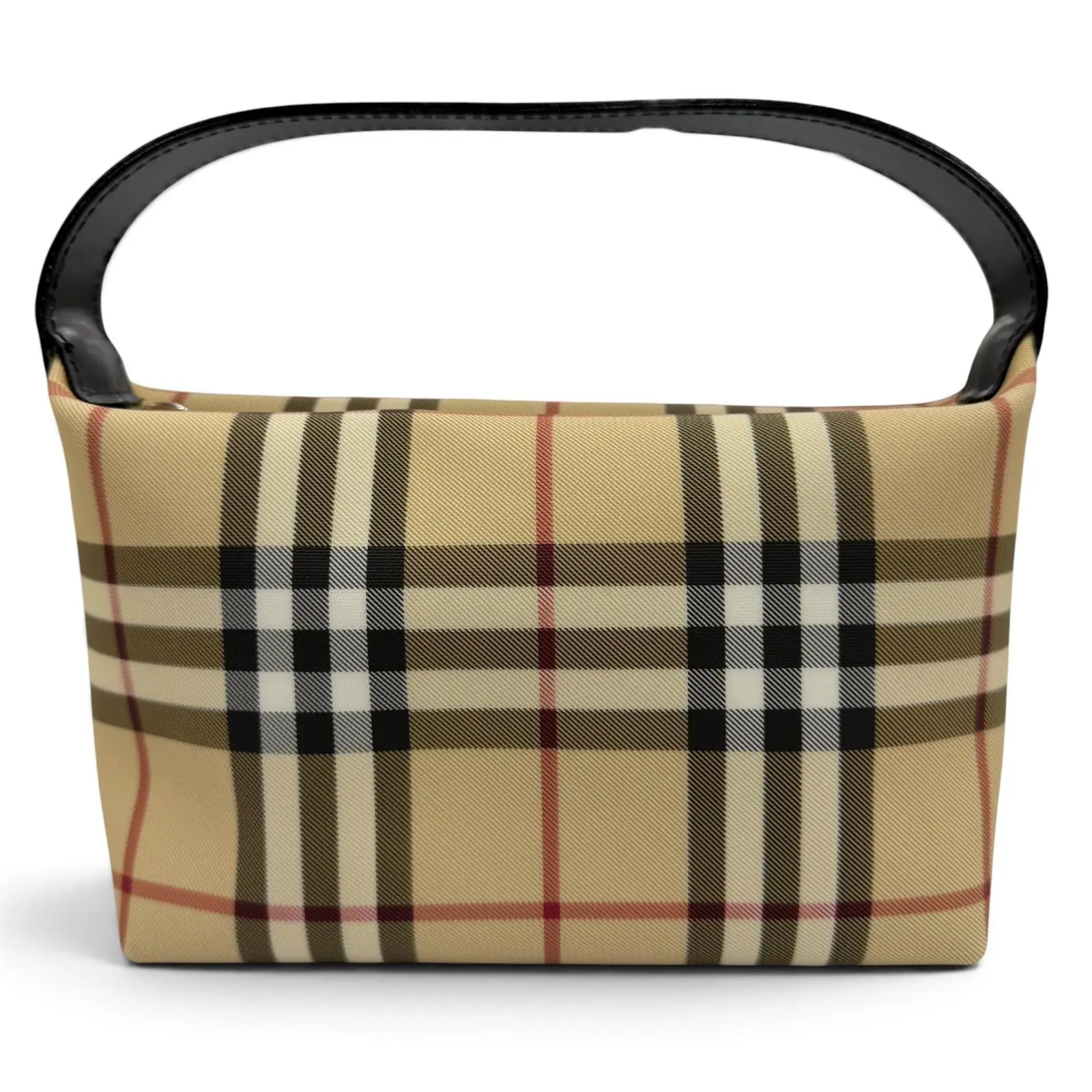 Pre-owned BURBERRY Plastic Shoulder Bags London Check Coated Canvas Handbag