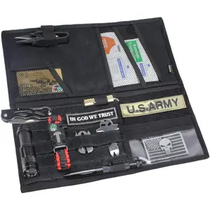 Vehicle Sun Visor Organizer Molle Panel, Large Vehicle Visor Holder, Tactical Car Sunshade Storage Pouch, for Pickups, Vans,Trucks