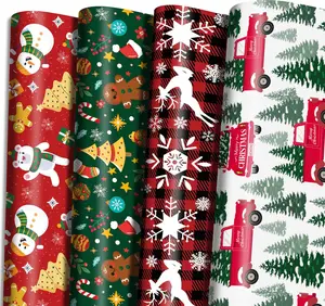 Christmas Wrapping Paper - Jumbo Sheets - Christmas Decorations | CHRISTMAS Gift Bags | Red, Green and White Tissue Paper - Gifts for Kids Men Women | Xmas Party Favors,29" x 42"