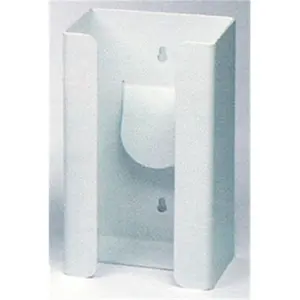 RackEm Racks  1-Box Vertical Plastic Glove Dispenser - White Heavy- Duty Plastic