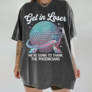 Spaceship Earth Epcot Inspired Vintage T-shirt Thank The Phoenicians Matching Family Vacation Tshirt 3NV