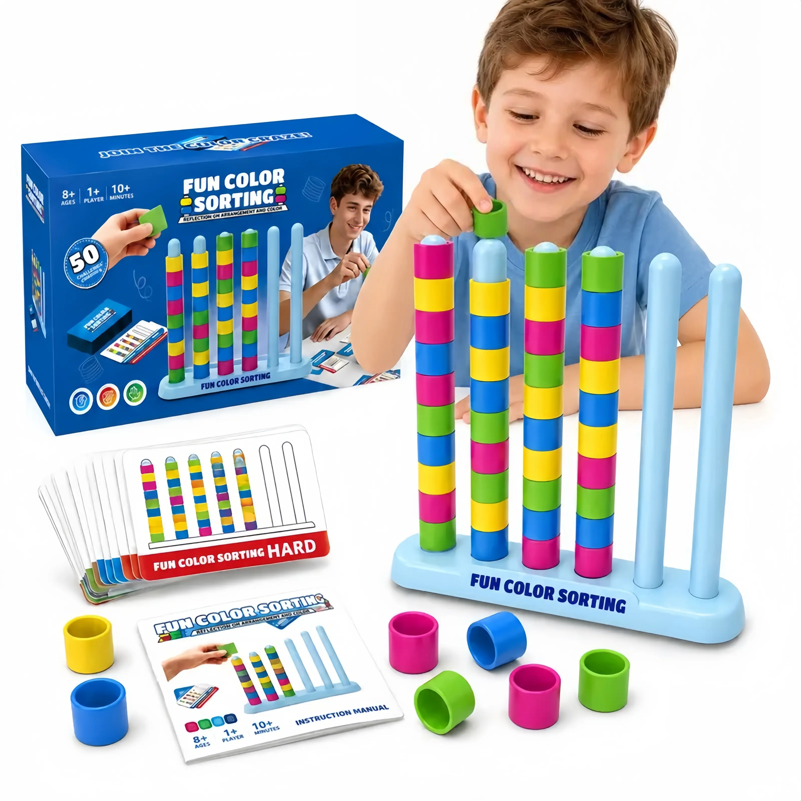 Color Stack Matching Puzzle – Fast-Paced Educational Game for Kids to Improve Concentration & Pattern Recognition