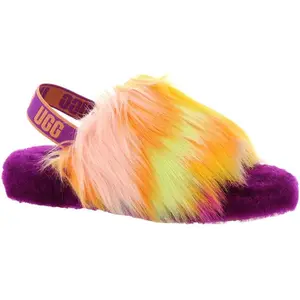 Big & Little Kid's UGG Fluff Yeah Slide TIE DYE BYLC (1120033kBYLC)