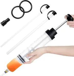Oil Extractor Pump - 500CC Manual Liquid Extractor, Multi-Function  Oil Pump, Liquid Transfer Pump, with Two Extension Tubes and Replacement Rubber Rings