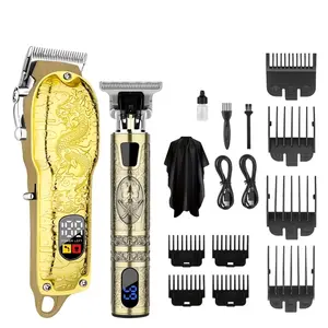 2pcs 3pcs-Men's Electric Hair Clipper Set, USB Rechargeable Electric Hair Clipper, Hair Trimmer, Retro Hair Clipper, Oil Head Engraving, The Perfect Choice for Professional Hairdressers, Gift Box Sets, Festival Gifts, Valentine's Day Gift