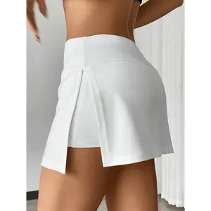 2025 Summer New Women's Skirt Outfit, Sports Mini Shorts Set, Black and White LL169