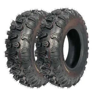 GAOMON AT25x8-12 ATV Tires ATV＆UTV Trail Sand Off-Road Tires 25x8-12, All Terrain tries 17mm Tread Depth 25x8-12- 4PR, Tubeless 2PCS