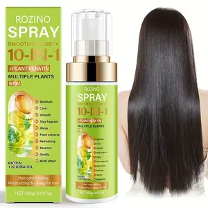 ROZINO 10-in-1 Hair Spray Non-Sticky Fresh & Fluffy Lightweight Edge Control Gel with Scented Formula for Everyday Use