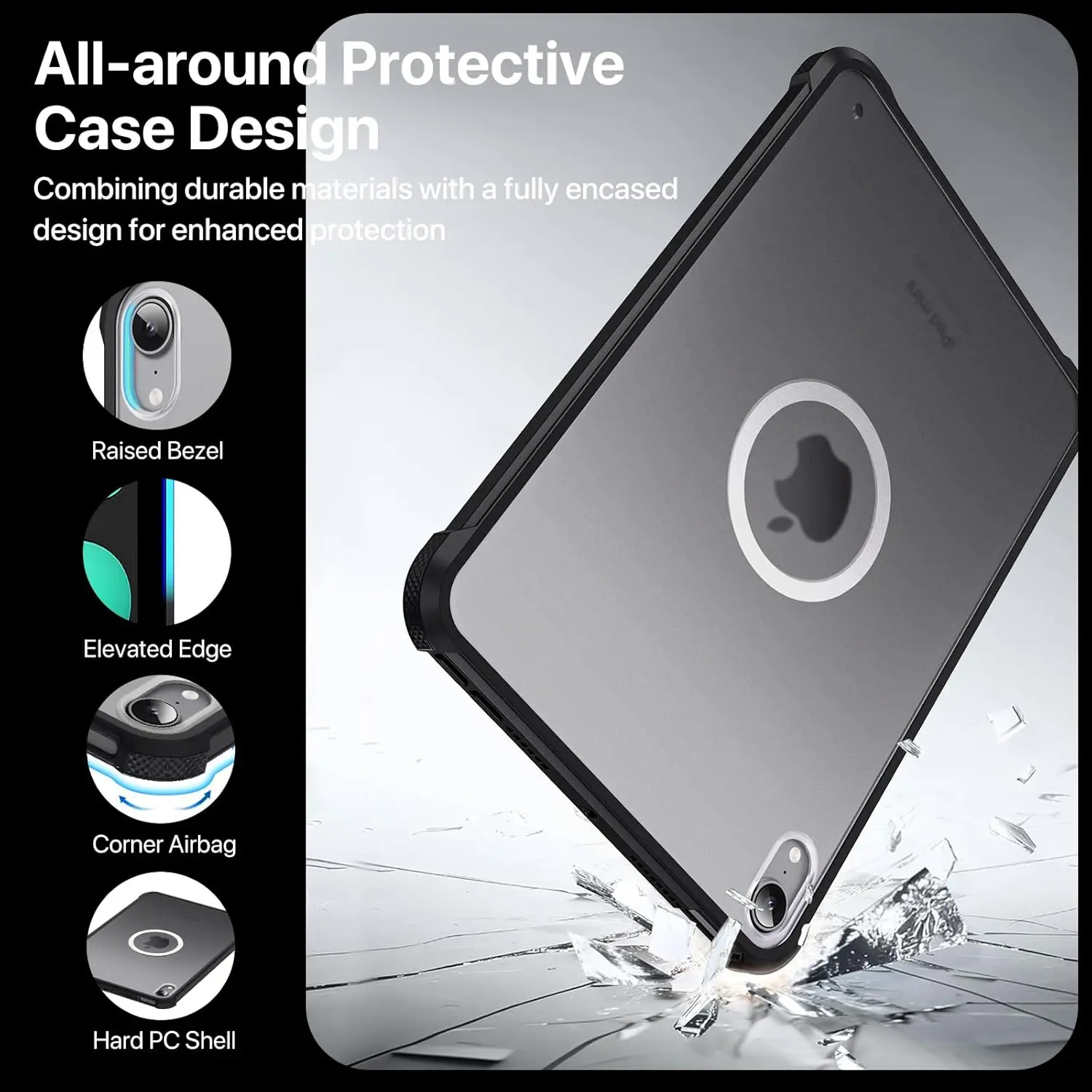iPad mini A17proチップ［magsafeリングは直付けしてます］ iPad mini A17 Pro/6 Case with Ring for MagSafe, Translucent Shell