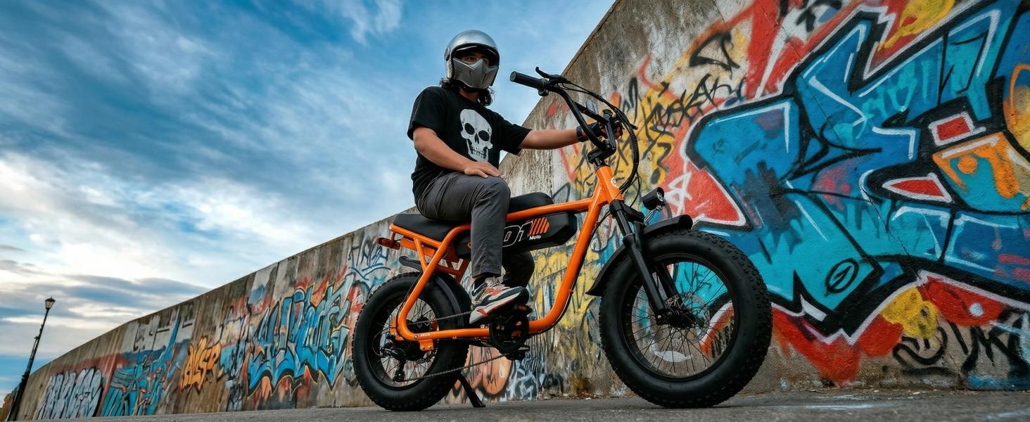 ESKUTE V101 Peak 1500W Electric Bike - 28MPH 16x4.0 Fat Tire Commuter Ebike for Back to School Haul, Youth Commuting, Birthday, Graduation | 60Mi Range (PAS 1), 48V 13Ah, 330lb Load, 7-Speed Smart NFC, All-Terrain Off-Road