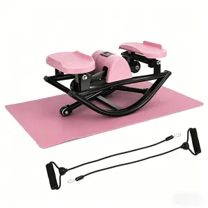 Multi-Function 3D Twist Stepper ,Swinging Fitness Stepper with Resistance Bands – Quiet Low-Impact 3D Twist Mini Stair Stepper for Glutes, Legs & Core, Compact Anti-Slip Home Gym Exercise Machine for Small Spaces & Workouts, 330LB Capacity