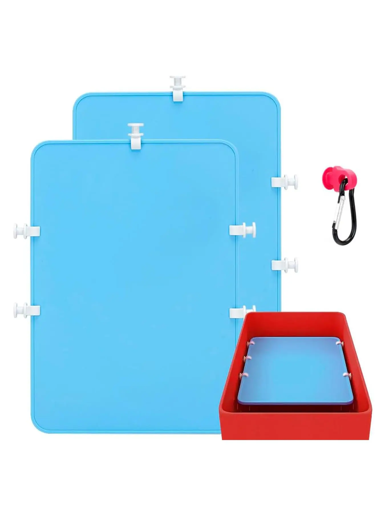 Plain Color Detachable Waterproof Divider Tray for Beach Bag, 2 Counts/set Plastic Bag Organizer Inserts, Versatile Bag Accessories Compatible with Bo