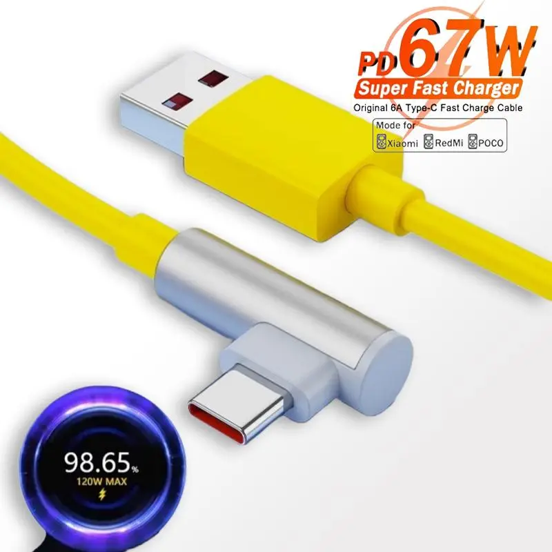 67W Fast Charger For Xiaomi 14 13 12 11 Pro Ultra Lite USB A To Type C Quick Charging Phone Cable For Redmi Note 12 Accessories