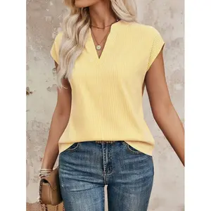 Striped Print Turn-Down Collar Casual Versatile Short-Sleeve Shirt
