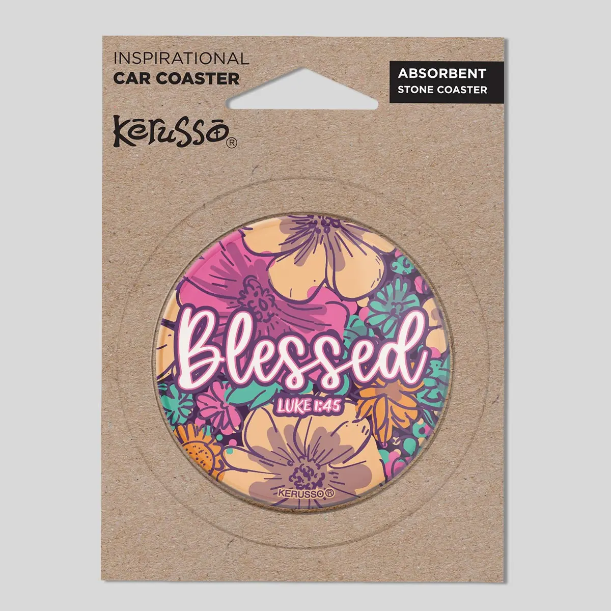 Kerusso Blessed Car Coaster - Vehicle Decoration, Automotive Decorative Accessories, Interior Accessories for Car
