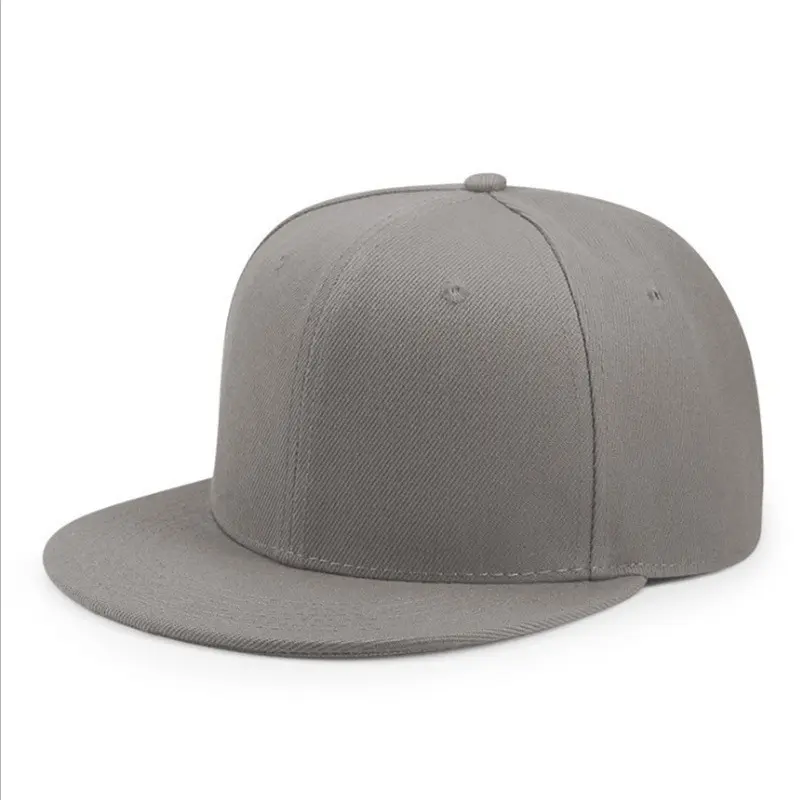 Plain Snapback Hat Flat Bill Adjustable Cap for Men & Women Blank Hip Hop Streetwear Baseball Cap
