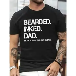 Camiseta casual de manga corta y cuello redondo para hombre