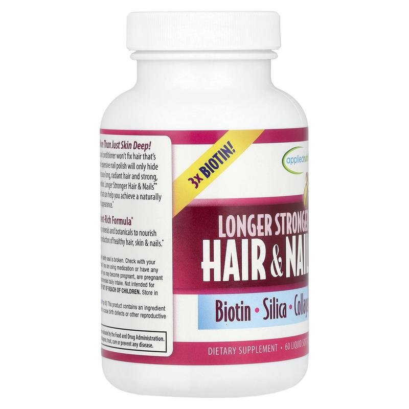 Applied Nutrition Longer Stronger Hair & Nails®, 60 Liquid Soft-Gels